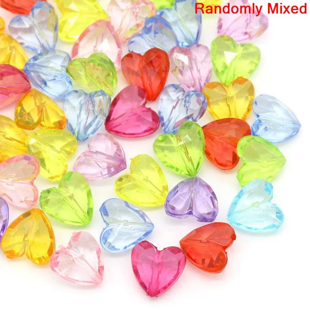

DoreenBeads Acrylic Spacer Beads Heart Mixed 12x12mm,Hole:Approx 1.3mm,100PCs (B28226)