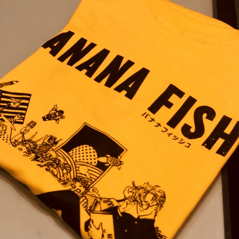 BANANA FISH Ash Lynx Eiji Okumura Cosplay Casual unisex T-shirt Top Tee Anime short sleeve tshirt (7)