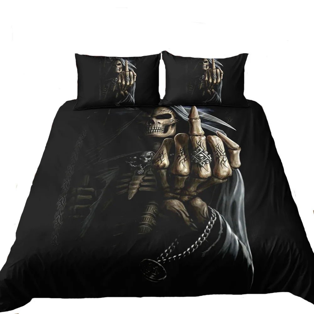 

Home Textiles 3PCS 3D Design Digital Printing Bedding Set Duvet Cover Bed Sheet Pillowcase King Skull GAME COME Dropshipping