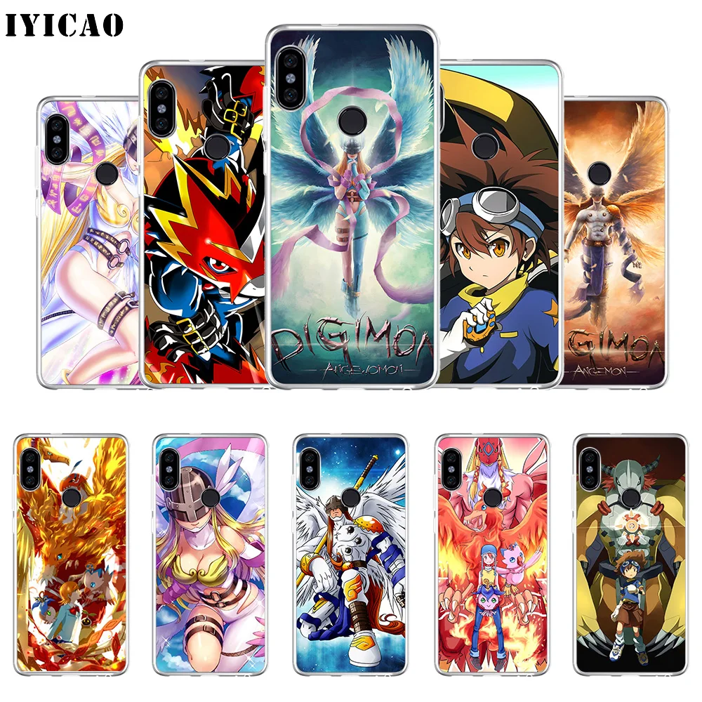 

IYICAO Digimon Evolution Soft Silicone Phone Case for Xiaomi Redmi 4A 5A 6A Note 7 6 5 Pro Plus Redmi 4X 5A Prime Cover