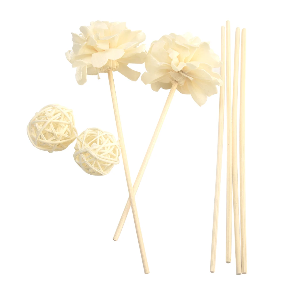

Aroma Diffuser Set Lightweight Car Spa Office Fragrance Relieve Stress Essential Oil Ball Rattan Dry Flower Decoration Home