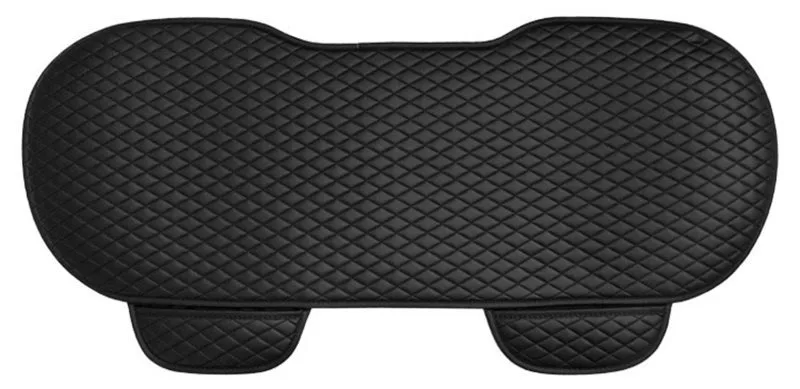 GSPSCN 1 шт., чехлы для сидений автомобиля из искусственной кожи, подушка для всех сезонов, универсальные автомобильные подушки для сидений, чехлы для передних и задних сидений, подходят для всех размеров автомобиля - Название цвета: black back 1pc