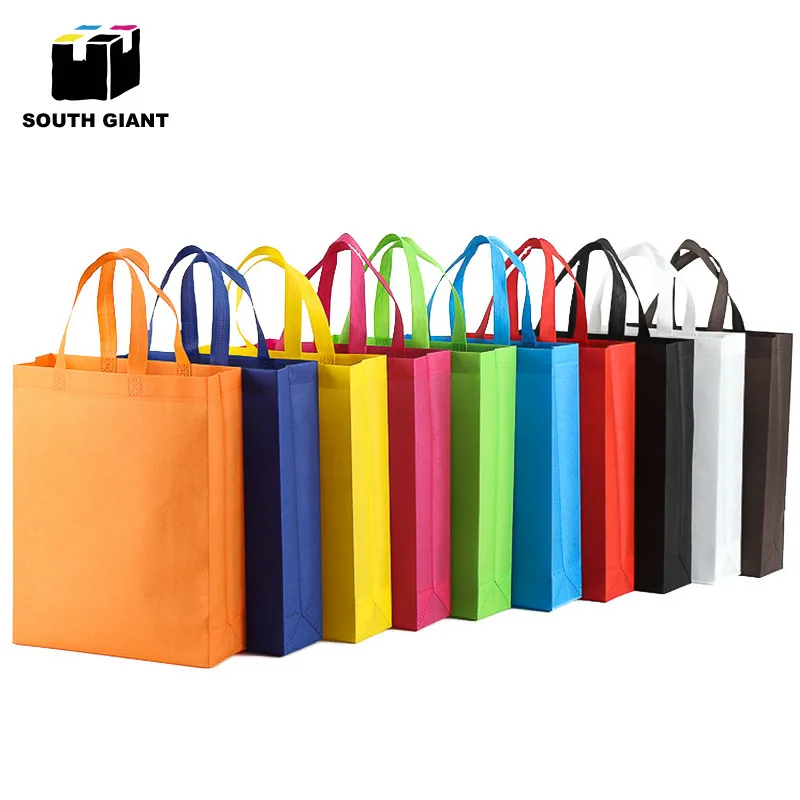 Personalized Foldable Reusable Nonwoven Shopping Bags with Shoulder Strap and Custom Logo for Eco-friendly Grocery and Cloth Carrying image 4