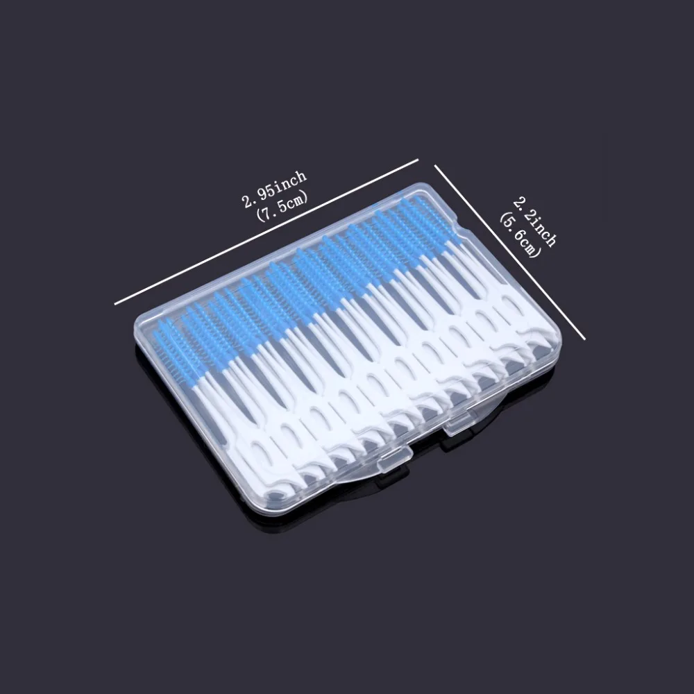 Brush Interdental Cleanser Professional 40 Count Toothpick Cleaning Tight Teeth Flossing Easy With Case (8)