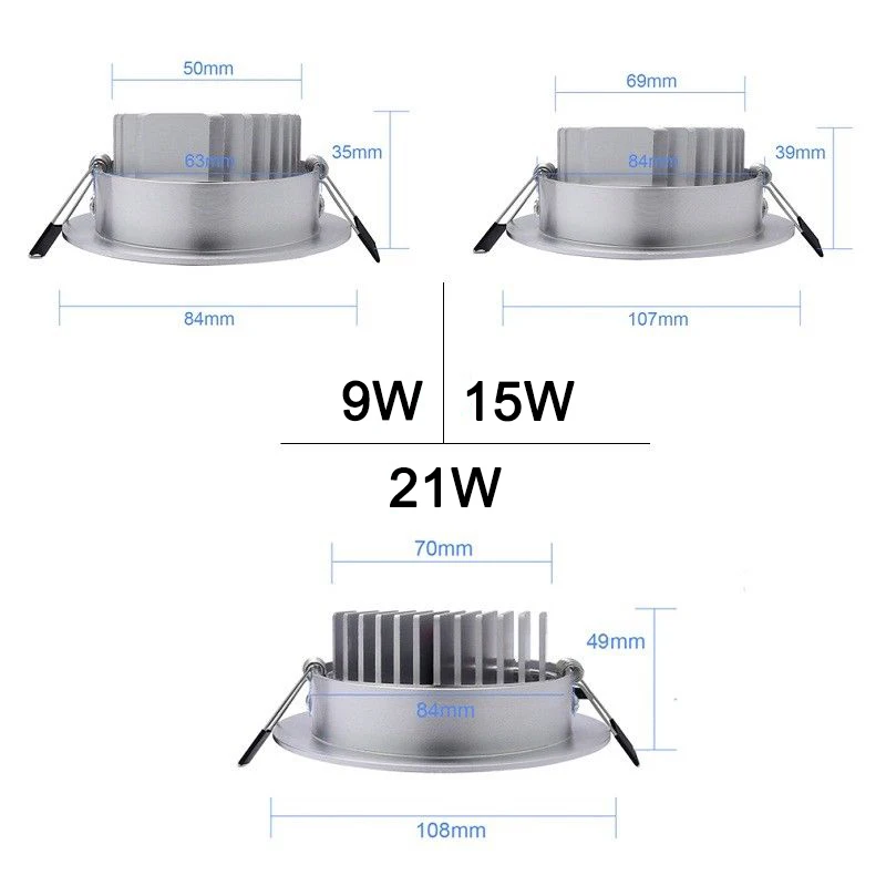 Downlights 21 w recesso downlight levou Certificado : Ccc, rohs, fcc, ce