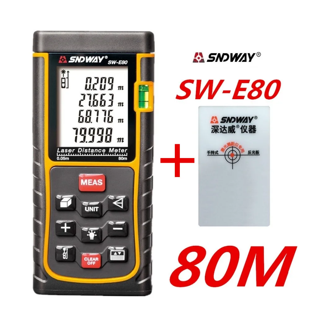 

Digital Laser distance meter 80m laser Tape measure Disitance/Area/volume M/Ft/in tool Rangefinder Range finder Ruler Roulette