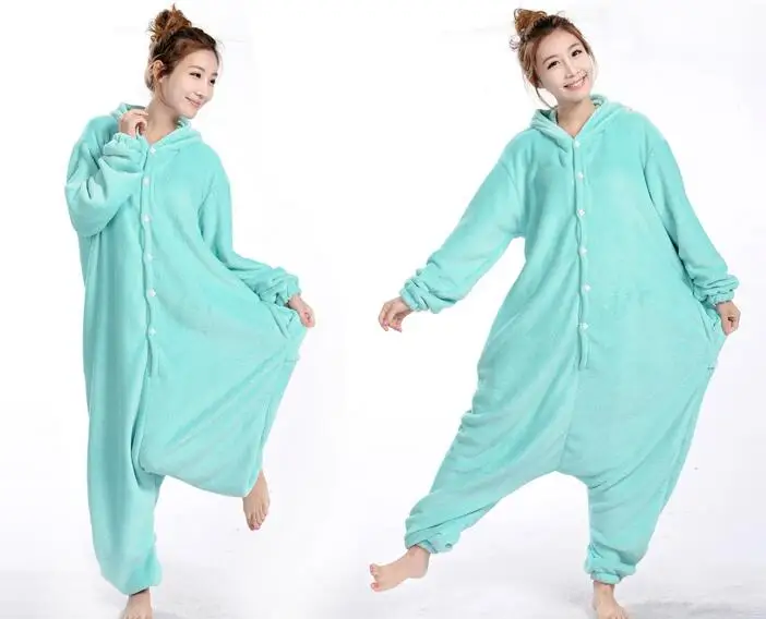 

Anime Animal Circus Blue Elephant Polar Coral Fleece Winter Warm Cosplay Pajamas Adult Unisex Onesie Party Costumes Plus Size