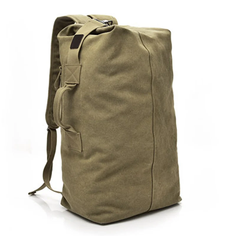 

2018 Large Capacity Rucksack Man Travel Bag Canvas Mountaineering Backpack Male Luggage Boys Bucket Shoulder Bag Men's Backpack