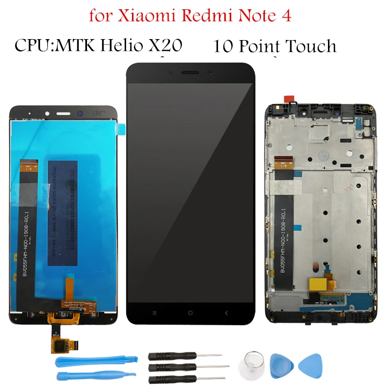 

5.5" for Xiaomi Redmi Note 4 MTK Helio X20 LCD Display with Frame Screen Touch Assembly LCD Display Touch Screen Redmi Note4