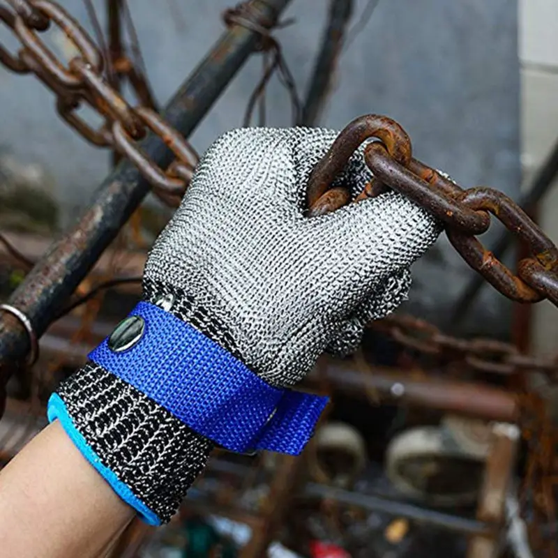 1PC Anti-cut Gloves Safety Cut Proof Stab Resistant Stainless Steel Wire Metal Mesh Butcher Cut-Resistant Safety Gloves