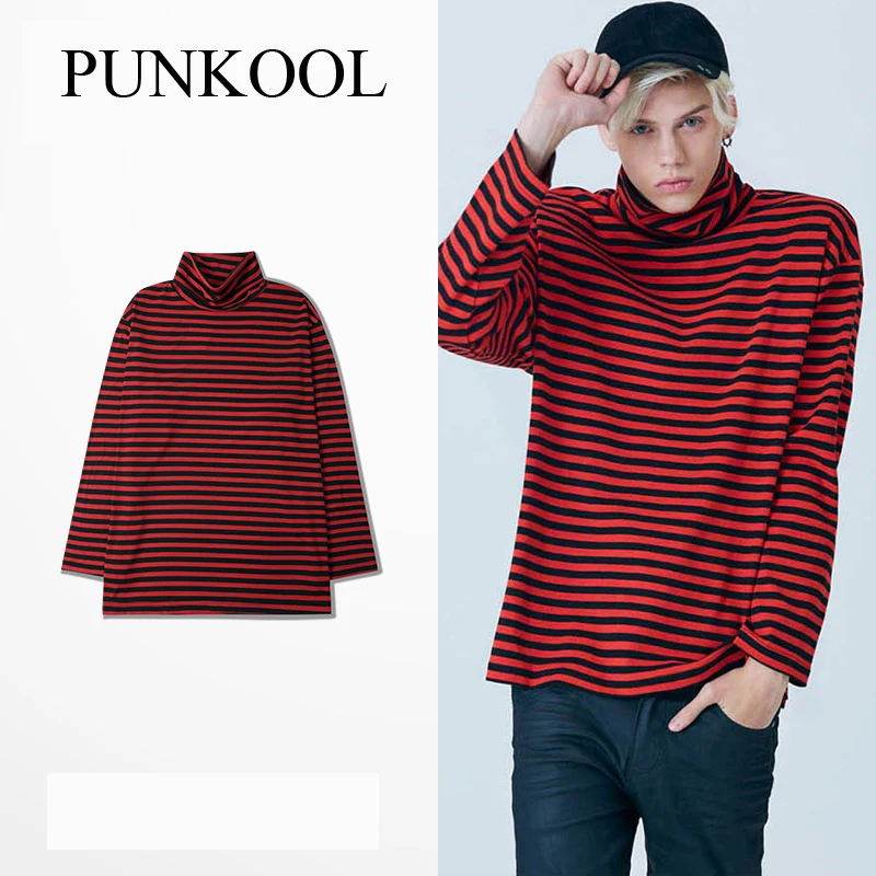 Camiseta manga longa listrada vermelha Clearance