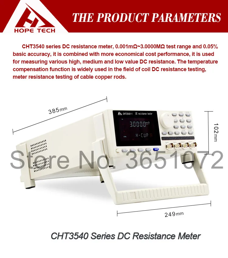 CHT3540-2 DC тестер сопротивления с дешевой ценой быстрая