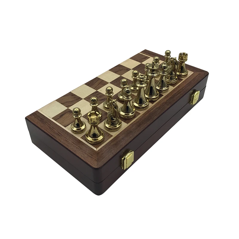 HOT SALE Wooden Chessboard Chess Game Set With King Outdoor Game Chess  Classic Zinc Alloy Chess Pieces - AliExpress