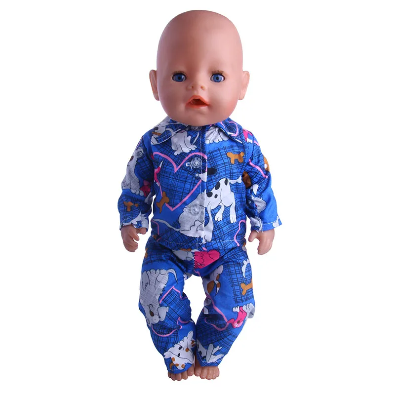 Кукольная одежда, пижамы, 15 видов стилей, милые ночные рубашки с рисунками животных, для 18 дюймов, американская кукла и 43 см, кукла для новорожденных, для поколения девочек - Цвет: n1364