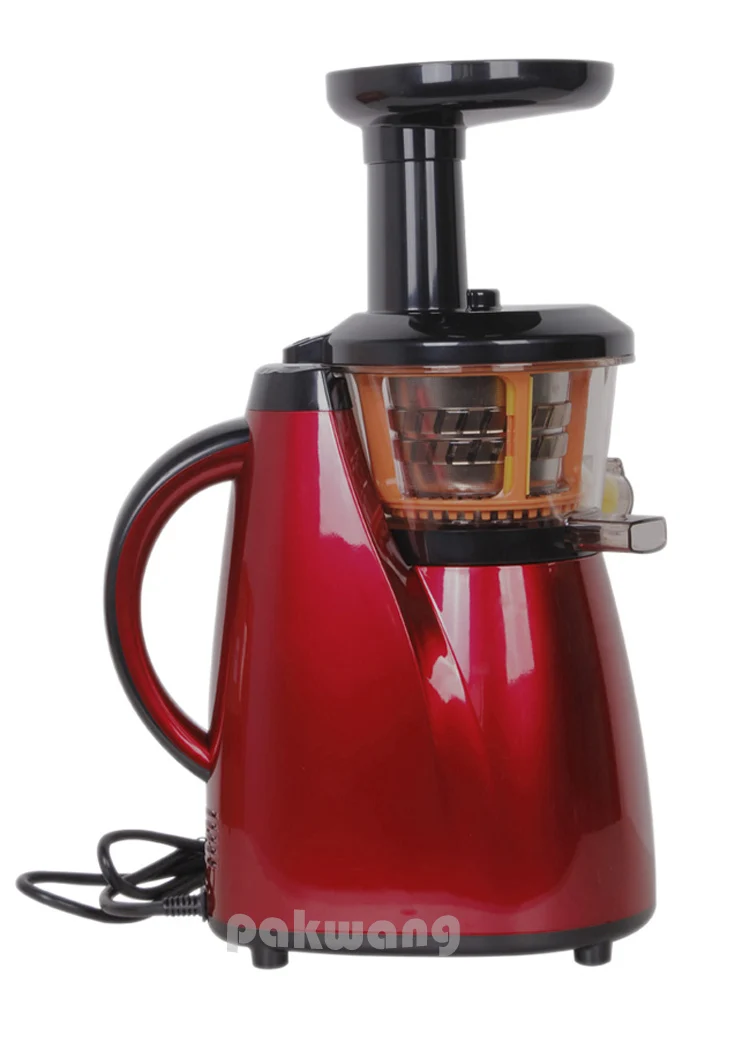 PAKWANG Slow Juicer Low Speed Squeeze Juice Extractor 110V~240V, Fruit and Vegetable Juicer, Red Juicer Household Blender