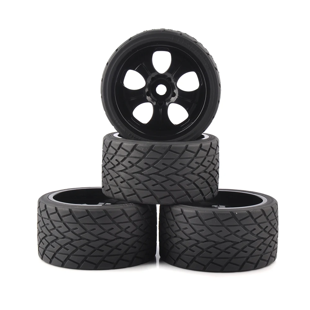 

4pc 1:8 RC Monster Trucks On Road Wheels 139mm 70mm Hex 17mm Tires for Racing Rally Cars