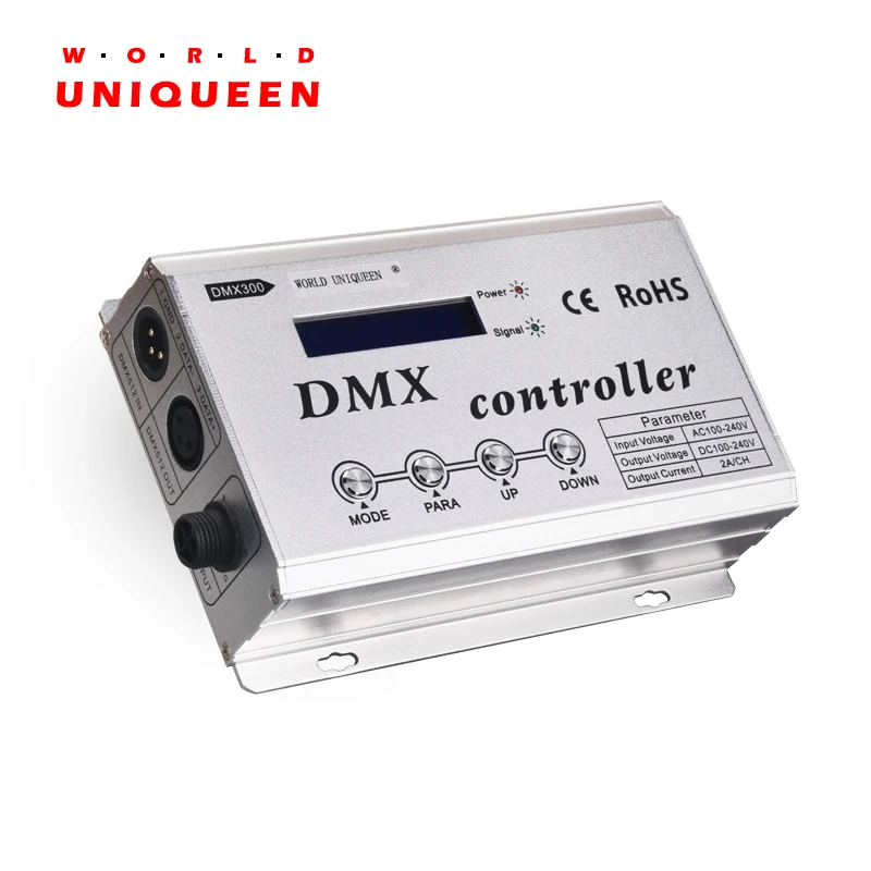 

AC100-240V 660W/1320W 3 Channels *2A High Voltage DMX LED Controller with LCD Display for High Voltage RGB LED Strip Light Lamp