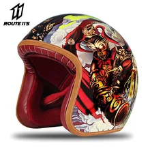 New Retro Motorcycle Helmet Kask Motocross Capacete Cascos Para Moto Helmet Motorcycle Motorbike Riding 3/4Open Face Helmets new retro motorcycle helmet full face casco motocross biker motorbike frp material cascos para moto helmet helmet braid