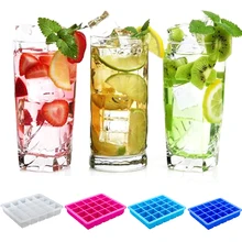 Популярный 1 шт большой льдом Куба лоток плесень Силиконовая смазка 20-полости DIY Сплошной Цвет льда производитель кухонных принадлежностей Хо Применение держать Применение