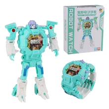 Trasformation наручные часы игрушки детские спортивные мультфильм Дети Рождественские подарки милые мальчики робот Трансформация игрушки для детей Подарки