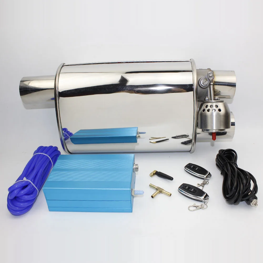 

2.5" Exhaust System Stainless Steel Electric Exhaust CutOut Valve With Electronic Remote Control Switch Muffler exhaust pipe