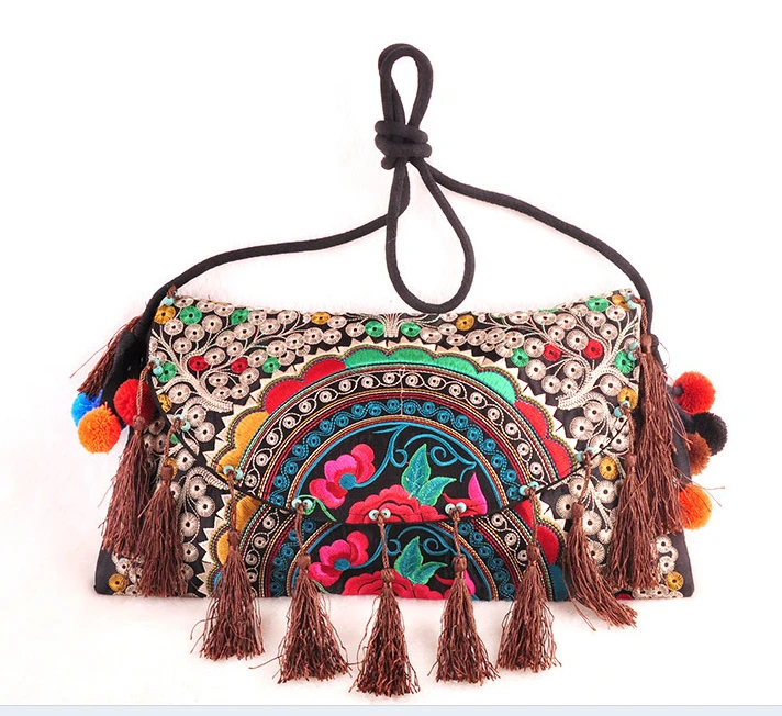 Free Shipping !Hot National Embroidered bags nation trend handmade embroidered double faced