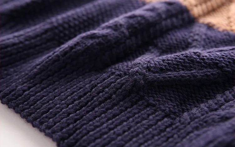 100% ручной работы из чистой шерсти Oneck вязать для мужчин модные однотонные свободные контрастного цвета полосатый свитер пуловер one & over