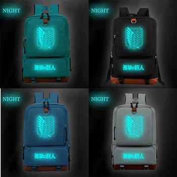 

Cool Attack on Titan Luminous Mens Women Bags Fashion Casual High Quality Laptop Beautiful Backpack Teens Boys Girls Knapsack