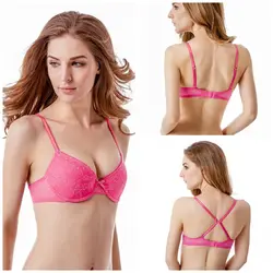 70a 75a 75b 75c 80A 80b Для женщин сексуальная Деми Мягкий Push-Up Bra Кружево на косточках h405