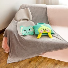 Многофункциональное покрывало с плюшевой подушкой для детей и девочек