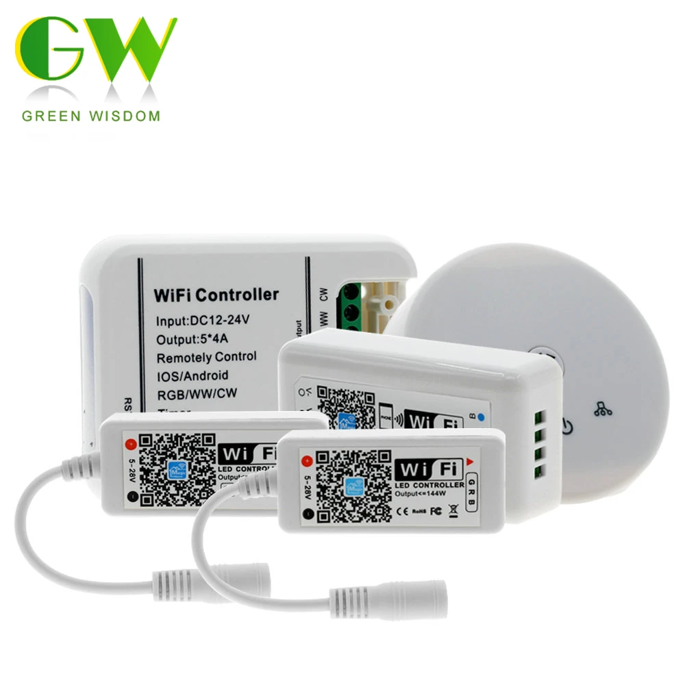 Мини контроллер для светодиодной ленты 12 в пост. Тока 24 В|rgb wifi led controller|wifi controllerled