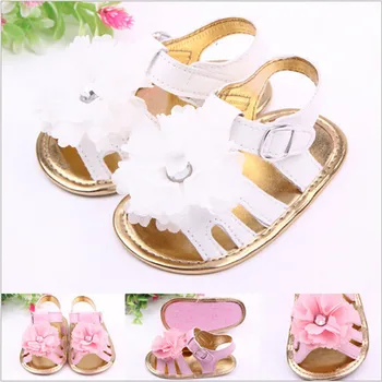 

2015 Summer Lovely Flower Baby Shoes Newborn Infants Prewalker Baby Girls Princess Shoes