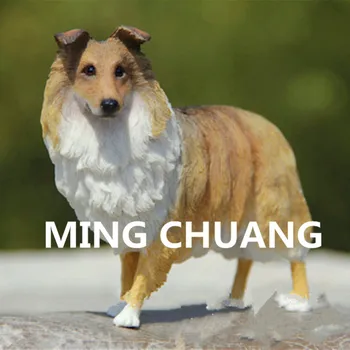 

Cute Simulation Puppy Statue Shetland sheepdog sheltie Medium-sized dogs Bust Resin Action Figure Collectible Model Toy Q142