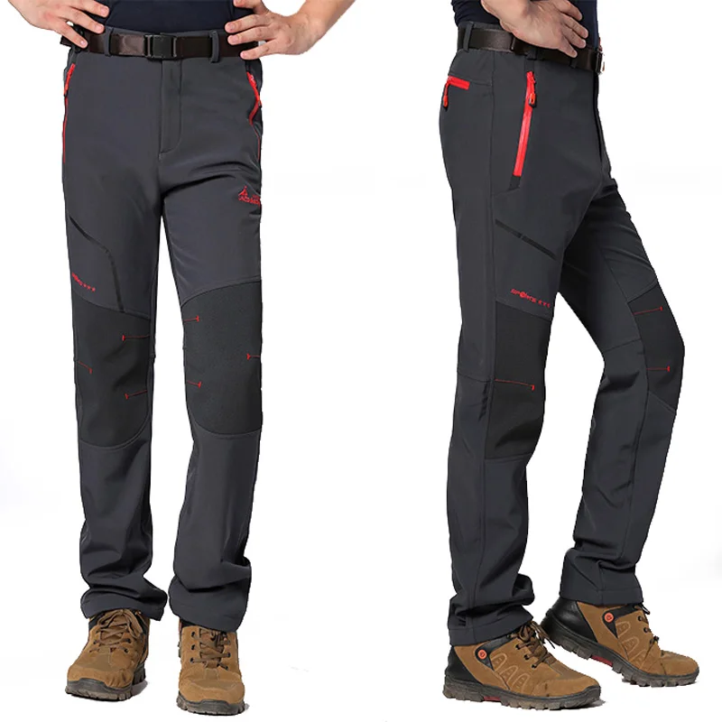 Skup 5XL męskie zimowe polarowe wiatroszczelne spodnie Outdoor Sports spodnie wspinaczka Camping Trekking narciarskie polowanie męskie spodnie VA015