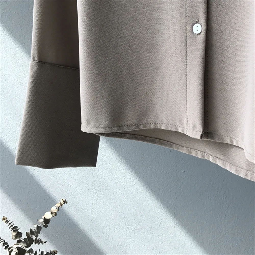 High quality Breathable Chiffon Office Blouse For Women 2018 Spring Long sleeve women working blouse Fashion Slim Lady Tops (6)