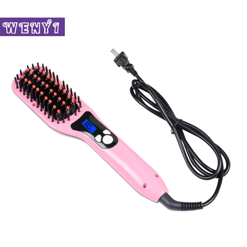 2018New Brand Electric Hair Straightener Safe Professional Comb Fast Ceramic LCD Straightening Brush Styling hair Flat Irons 2018New Brand Electric Hair Straightener Safe Professional Comb Fast Ceramic LCD Straightening Brush Styling hair Flat Irons