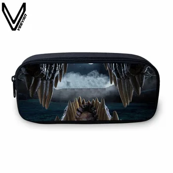 

VEEVANV New 3D Animal Pencil Case Fashion Shark Printing Box Dinosaur Makeup Bags Casual Coin Wallets Boys School Storage Pounch