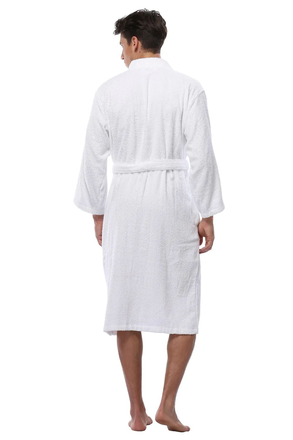 Высококачественный зимний теплый хлопковый мужской Халат, пижама с длинным рукавом, кимоно, халаты для отеля, спа, мягкий плюшевый халат, ночная рубашка, Пижама