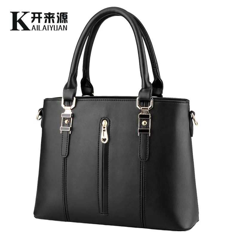 

KLY 100% Genuine leather Women handbags 2017 New spring models zipper bag ladies fashion handbags Shoulder Messenger Handbag
