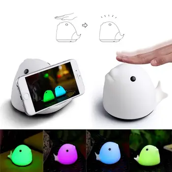 

Hot Sale Dolphin Shape Silicone Pat Lamp With USB Charging ,And LED Night Light Table Decoration Animal Kid Gifts