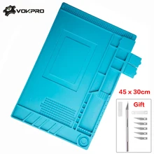 45x30 см Магнитный силиконовый коврик для пайки, изоляционный ремонтный коврик для сотового телефона, Сварочная термостойкая паяльная станция, Утюг