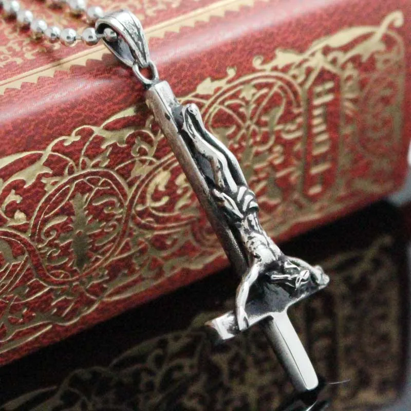 

Stainless Steel Satan Inverted Cross Pendant Necklace Devil Lucifer Satanic Jewelry High Quality Fashion Jewelry