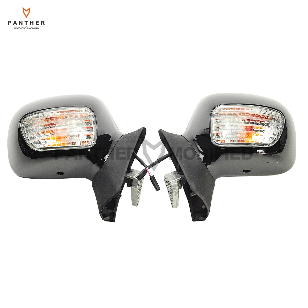 

Black Motorcycle Rear View Mirror Turn Signal Light Clear Lens Case for Honda Goldwing GL1800 2001-2011