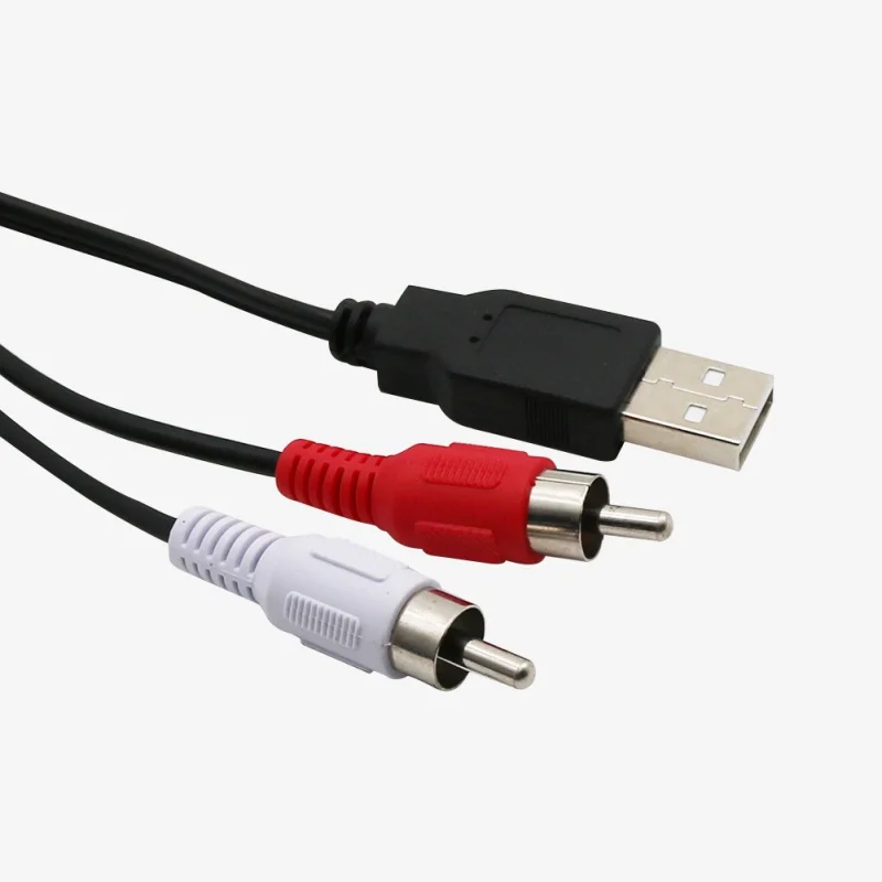 Кабель преобразователь Аудио 1 5 м/5 футов с USB папа A на 2 RCA кабель видео AV A/V Шнур