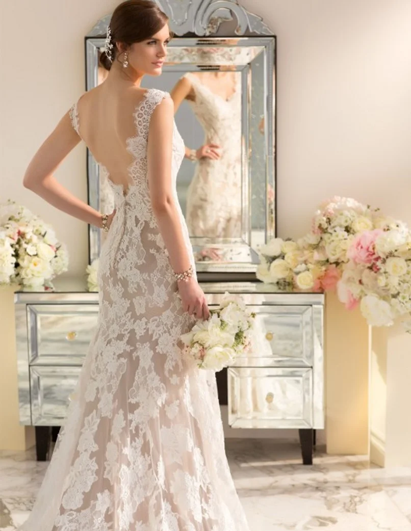 Modern Vintage Wedding Dress 2016 Sexy Lace Backless Wedding Dresses ... Modern Vintage Wedding Dress 2016 Sexy Lace Backless Wedding Dresses ...