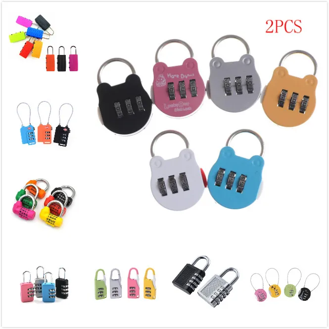 

One Or 2pcs Padlock Solid Brass Lock Digit Combination Password Secret Code For Gym Outdoor Locker Case Copper Stainless Steel