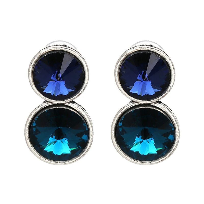 

New Arrival Blue Opal Stone Dangle Earring Trendy Statement Jewelry Party Wedding Earrings For Women Wholesale Price F50365