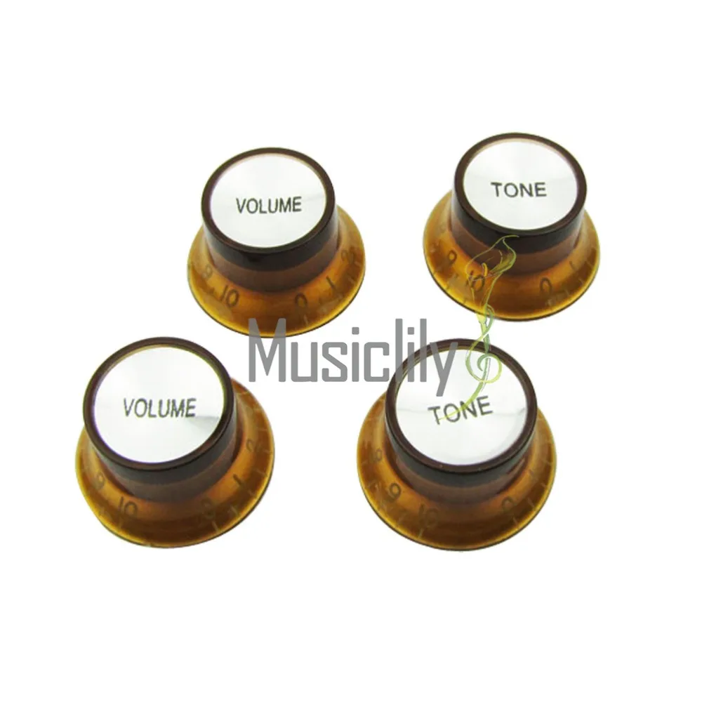 

Musiclily Multiple Color Metric Size Plastic 2 Volume & 2 Tone Speed Control Knobs Set for Gibson Les Pual Electric Guitar