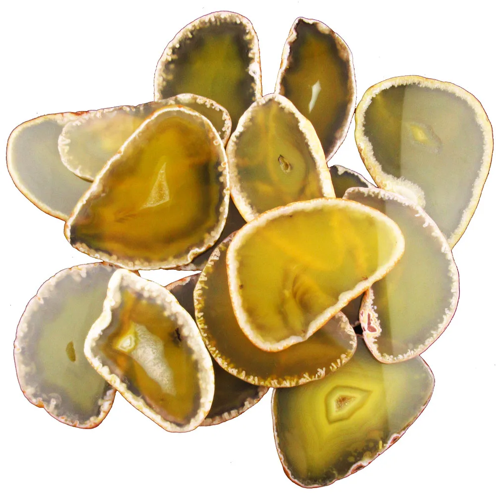 

Nature Agates Slice Pendant Coaster Yellow Quartz Irregular Pendant Big Druzy Geode Stone Jewelry As Cup Mat LL814-2