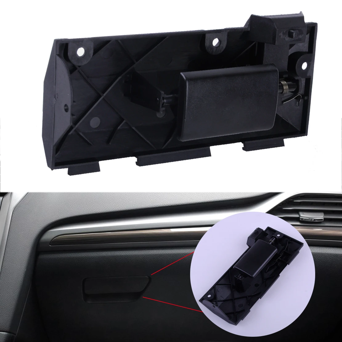 Keenso Car Glove Box Handle Cover Black Glove Box Compartment Lock Latch Handle Cover for Ford Mondeo MK3 2000-2007 Lock Assy 136261 Only for Left-hand Drive Keenso Car Glove Box Handle Cover Black Glove Box Compartment Lock Latch Handle Cover for Ford Mondeo MK3 2000-2007 Lock Assy 136261 Only for Left-hand Drive